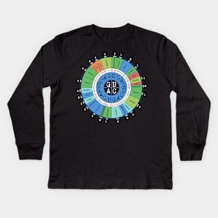 Science Nerds - Codon Table / Amino Acids / Genetic Code Kids Long Sleeve T-Shirt